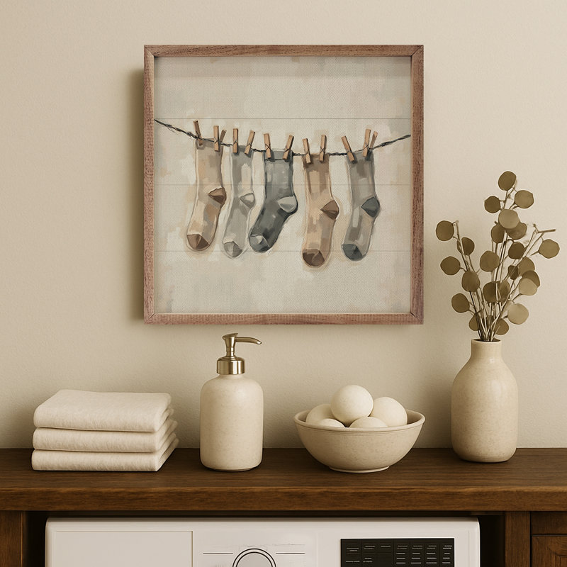 Chaussettes sur la ligne, H 4 po x l 4 po