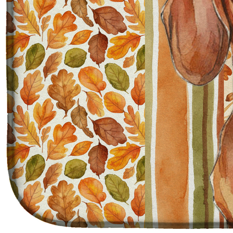 Tapis de séchage d'automne Red Dachshund Heirloom