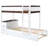 Twintwin Bunk Bed With Desk, Twin Size Trundle In White + Walnut Design Space Optimizing Storage