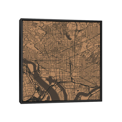 " Washington D.C. Urban Roadway Map (Gold) " by Urbanmap