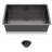 33" L x 19" W Undermount Kitchen Sink Gunmetal Black Single Bowl Sink 16 Gauge Stainless Steel Sink