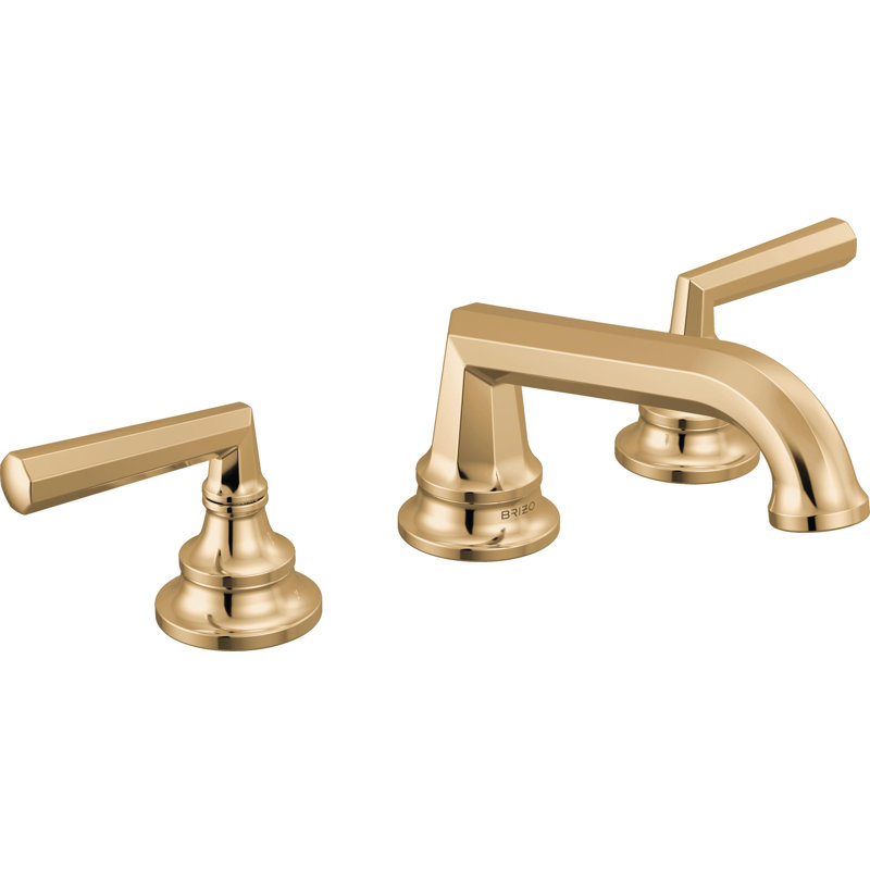 Beauclere™ Widespread Lavatory Faucet With Low Spout, Brilliance Polished Gold, Lever Handle