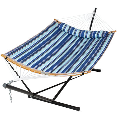 Grand hamac double de 55 pouces avec support Cruce, capacité 450 lb, Cruce