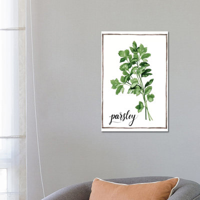 Watercolour Herbs II - Wrapped Canvas Print