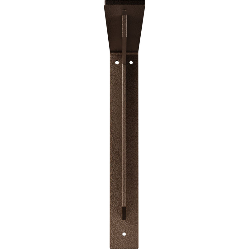 Support en acier Stockport, H 14 po x l 2 po x P 14 po, Bronze foncé martelé