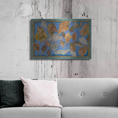  «Autumn Floats Away On A Breeze 1» par Sharon Pitts, art mural en métal, 36 po x 24 po