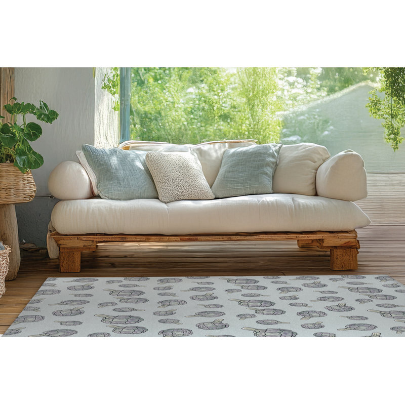 Summer Artichoke Outdoor Rug, Rectangle 8' x 10'