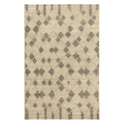 Hand Knotted Wool Geometric Area Rug