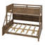 Lit simple superposé au-dessus de grand lit simple avec rangement-956947505