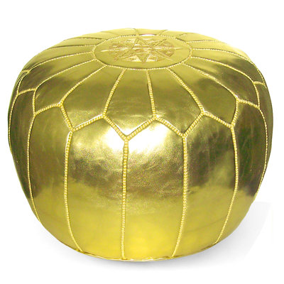 Cherise Moroccan Leather Pouf