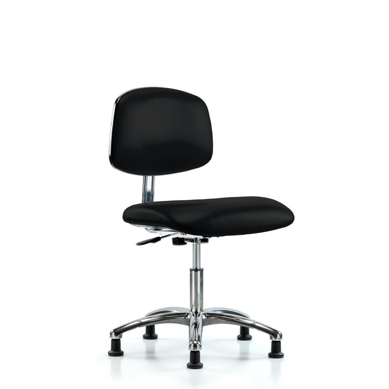 Destiney Vinyl Task Chair, ESD Blue Vinyl, ESD Glides