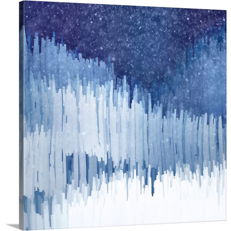 «Snow» par Ursula Abresch, reproduction d'art graphique sur toile, H 35 po x l 35 po x P 1,5 po