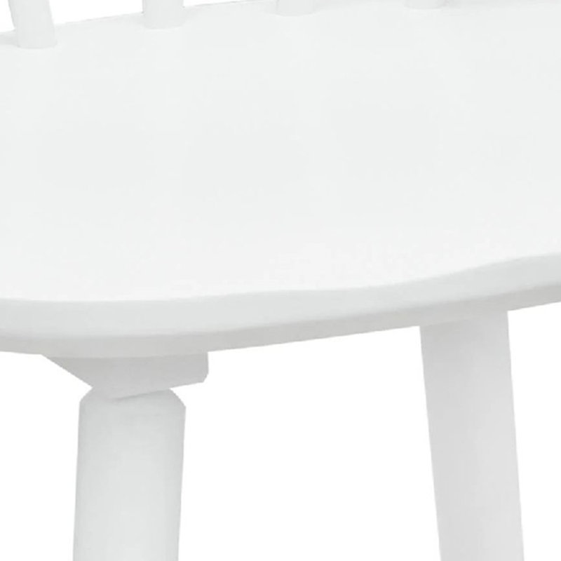 Ensemble de 2 tabourets de comptoir Anna, dossier incurvé, repose-pieds, blanc, White, White