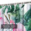 Rideau de douche tropical à motif aquarelle tropical avec 12 crochets-588093589