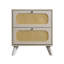 Table de chevet 2 tiroirs Adalade en blanc antique