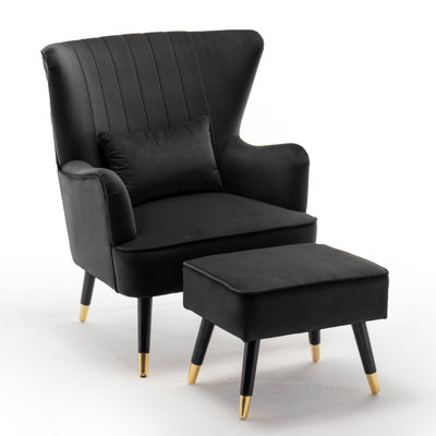 Ivanka 77Cm Wide Armchair and Ottoman