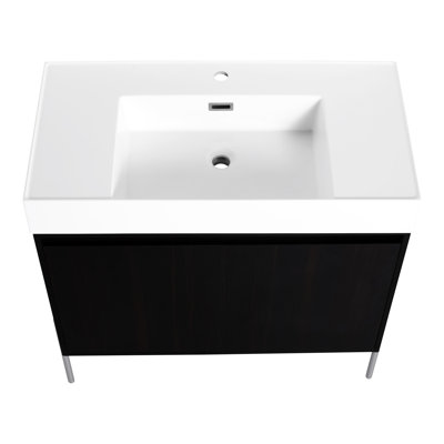 36" Freestanding Bathroom Vanity With Resin Sink
