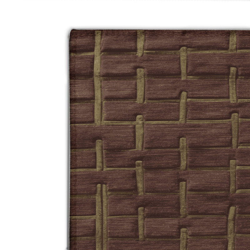 Trellis Black Indoor and Outdoor Area Rug, Rectangle 2' x 3'