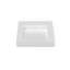 Lavabo de salle de bain mural carré en résine 23,6 po x 19,6 po Badeloft WT-04-E-G en blanc brillant-40673387