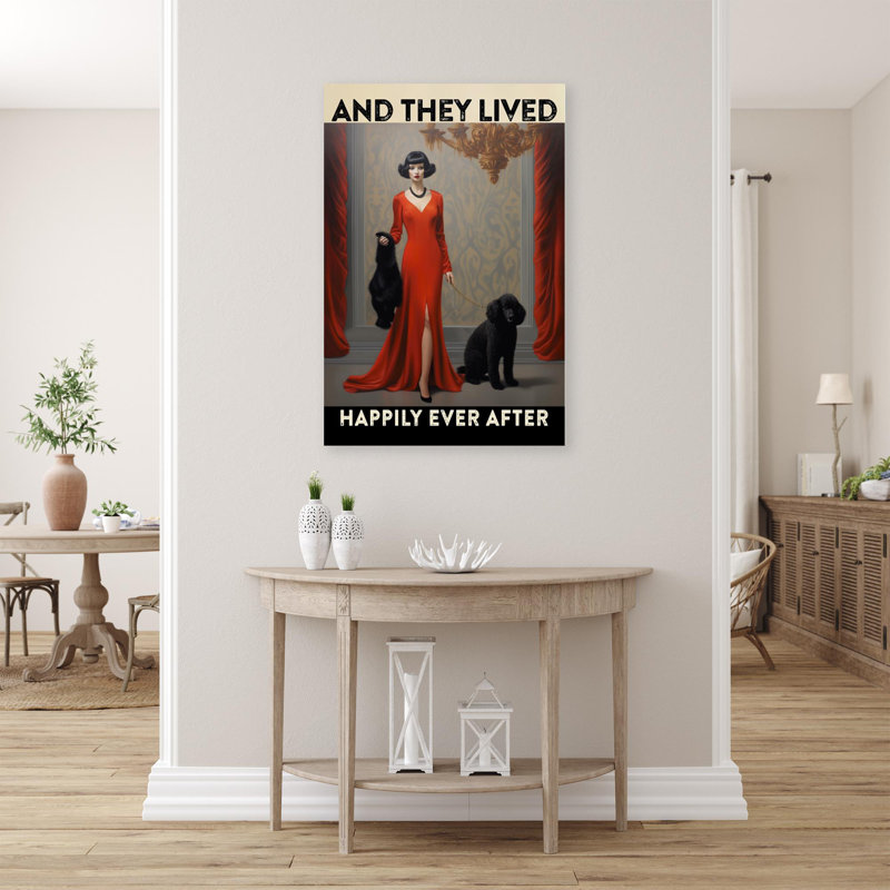 Femme et caniche Happily Ever After_CV_280623_0363, H 36 po x l 24 po x P 1,25 po
