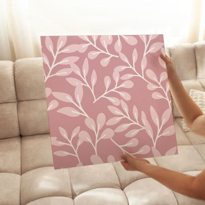 «Botanical Pink Plants», reproduction d'art moderne sans cadre