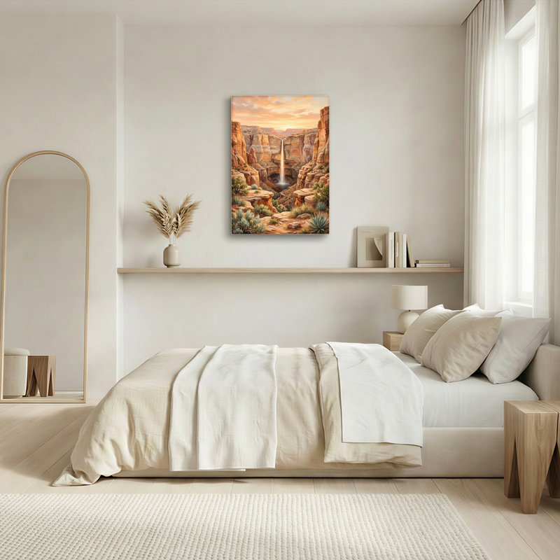 «Desert Canyon», reproduction d'art sur toile, ensemble de 1, 36"H x 24"W, Wrapped Canvas