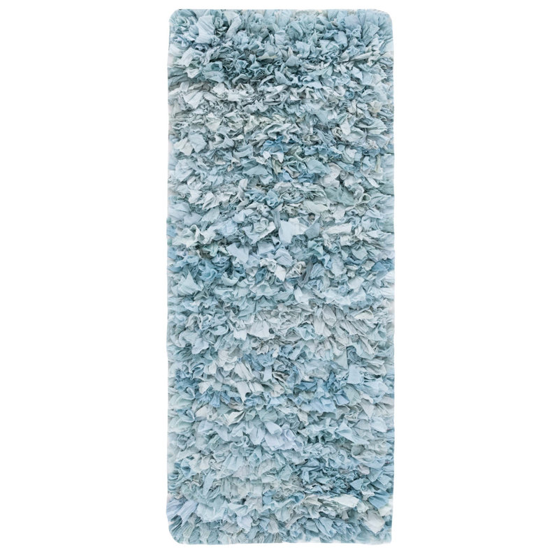 Tapis ciel tissé à la main Adalayna, Tapis de couloir 2 pi 3 po x 6 pi