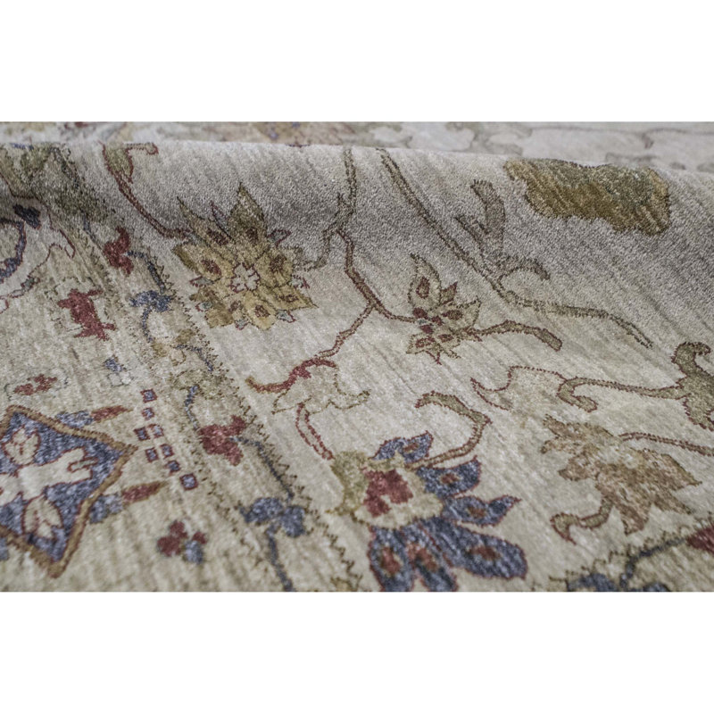 Tapis ivoire et beige noué à la main de haute qualité Ziegler