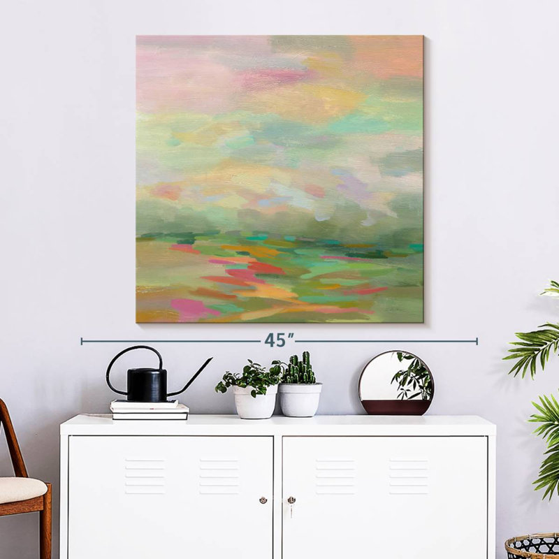 Pastel Fields, 33" H x 33" W