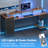Computer Desk with Monitor Stand & Charging Station, Gaming Desk with LED Lights & Drawers-2116004838-2117043247