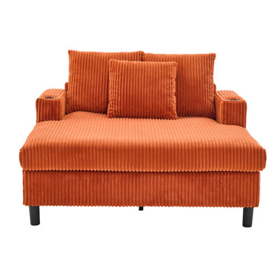 Relaxing Corduroy, , Comfortable Cushion, , Cup Holders, Home Relax Stylish Oversized Recliner, Led Strip, Storage Compartment