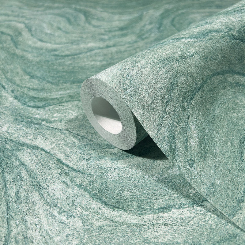 Rouleau de papier peint optique Marble Bricks and More Collection, Vert
