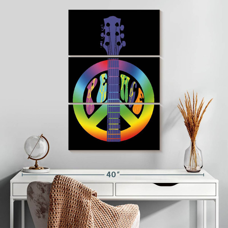 Hiltrun Peace Guitare, H 32 po x l 20 po