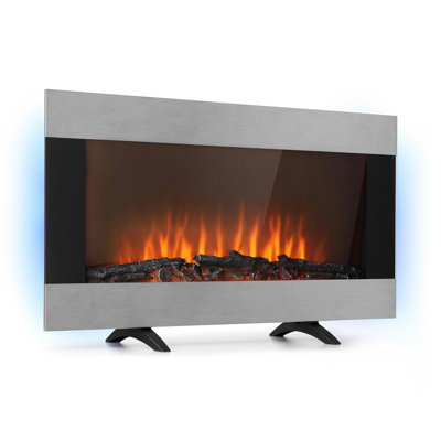 Basel Klarstein 91cm W Silver Electric Fireplace Insert with 2 BTU
