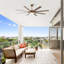 Modern 65'' Double-Sided Blade Windmill Large Ceiling Fan with Dimmable 3CCT LED Lights and Remote Control, 6-Speed Reversible DC Motor, Timer, 4"/10" Downrods, for Indoor/Covered Outdoor-10876940
