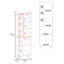 Armoire de rangement de cuisine avec 2 portes, tablettes réglables et latérales, organisateur compact blanc | Idée de cadeau