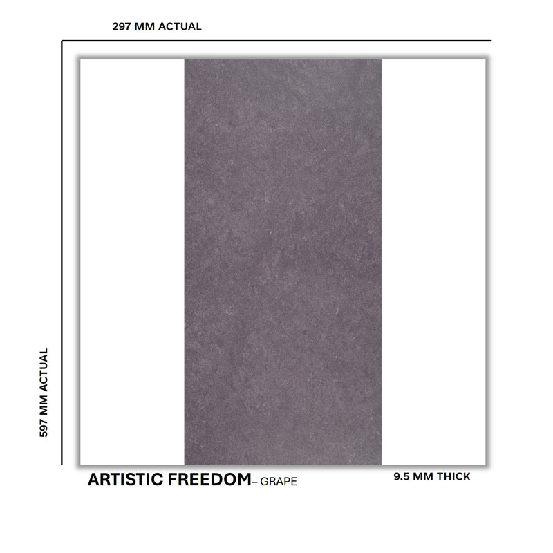Artistic Freedom 12"X24" Porcelain Stone Look, Grape