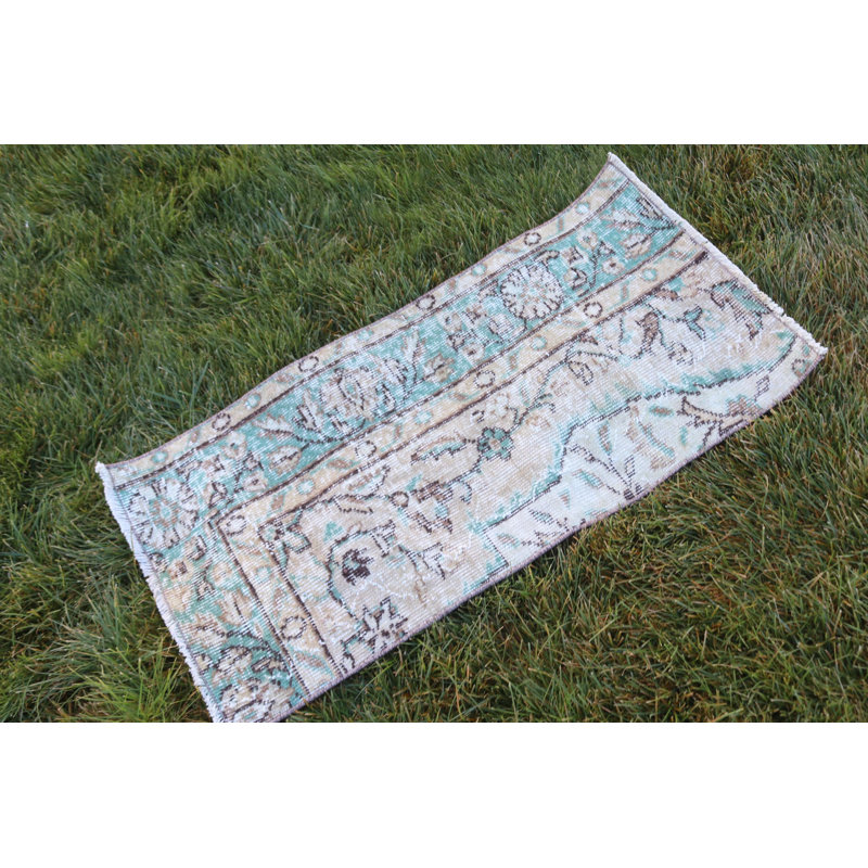 Handwoven Turkish Vintage Runner Rug for Living Room and Hallway Decor