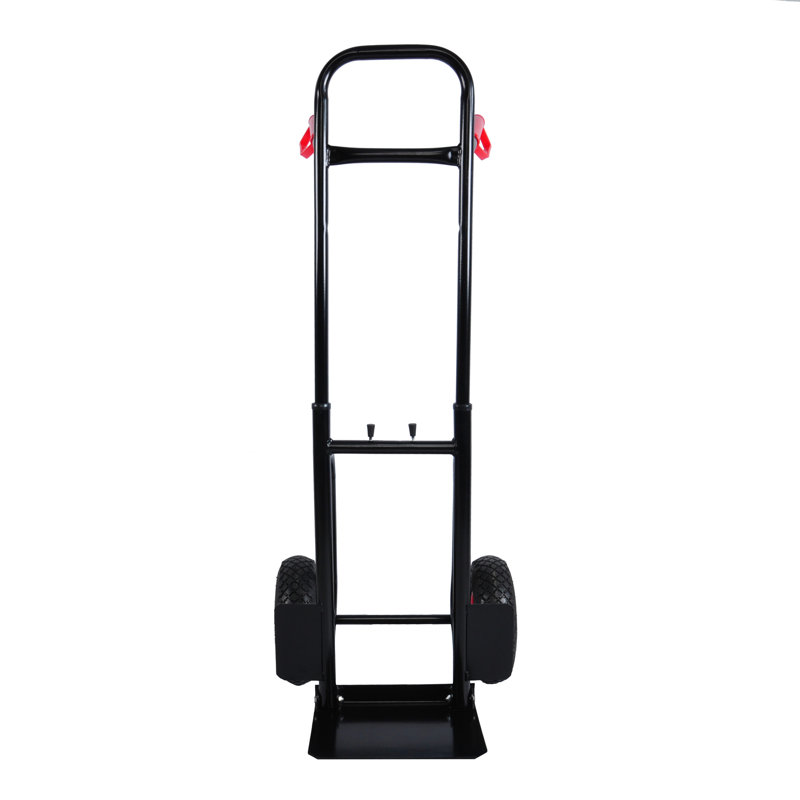 Chariot manuel d'une capacité de 330 lb avec poignée rétractable - Fabrication en métal, roues en caoutchouc de 10 po pour faciliter la manipulation et le transport