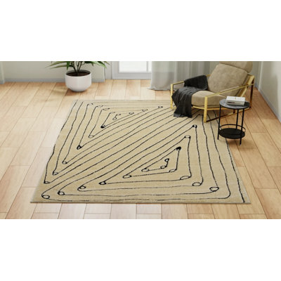 Tapis brun clair classique N Peace