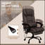 Fauteuil de bureau à haut dossier avec massage à 6 points, réglable en hauteur, inclinable et repose-pieds rétractable pour un confort ultime