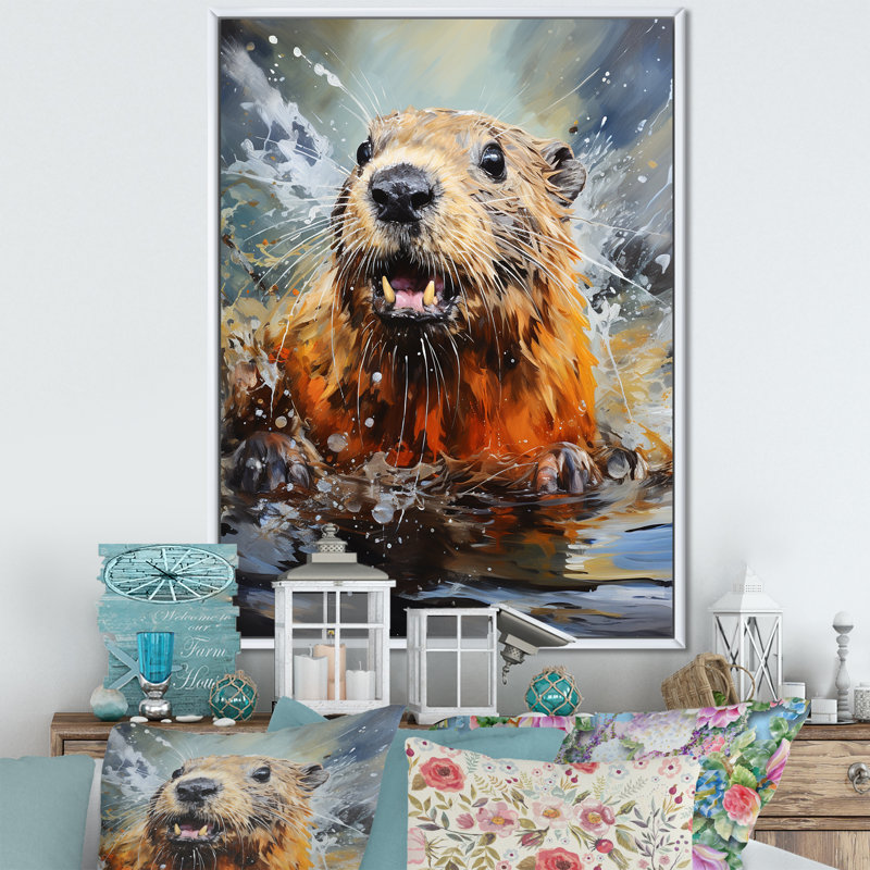 Danse brune I - art mural, Cadre flottant blanc, H 20 po x l 12 po x P 1 po