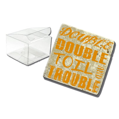 Stoneware Square 3 Piece Coaster Set