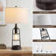 Lampe de table tactile avec veilleuse noire