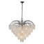 Alessia - Lustre - Finition noire - Abat-jour en verre gravé à l'eau-forte-255247707-255247685