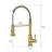Kitchen Faucet With Pull Down Sprayer Stainless Steel Single Handle Pull Out Spring Sink Faucets-116628572