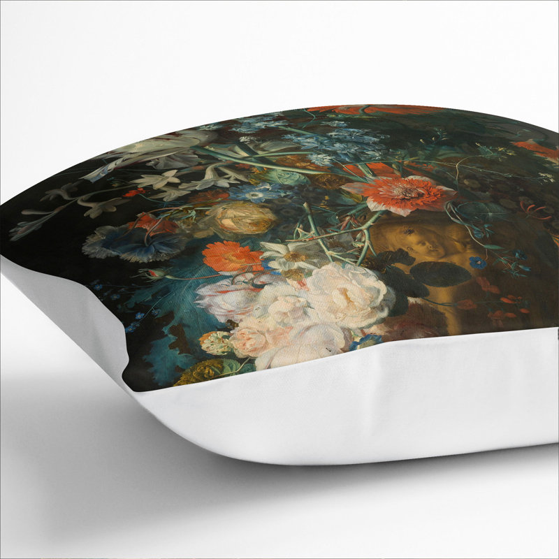 Square Cushion, 55cm H x 55cm W x 20cm D, White