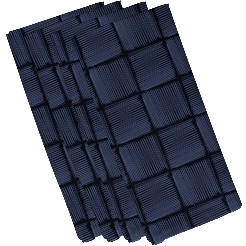 Ensemble de serviettes 4 pièces, L 18 po x L 18 po, Bleu marine