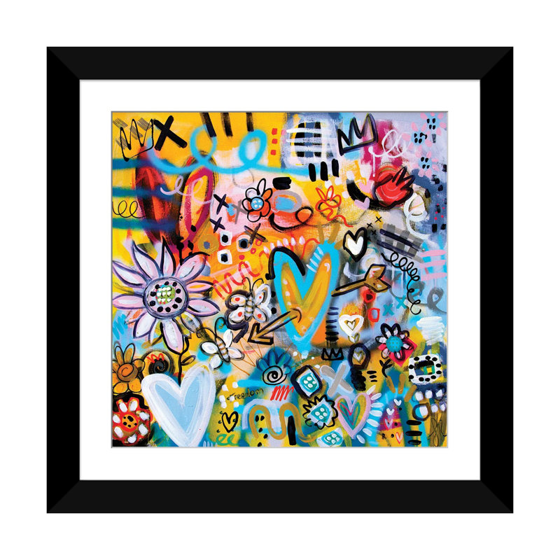«Immersed In Optimism II», reproduction d'art murale, papier d'art encadré, H 24 po x l 24 po, Noir