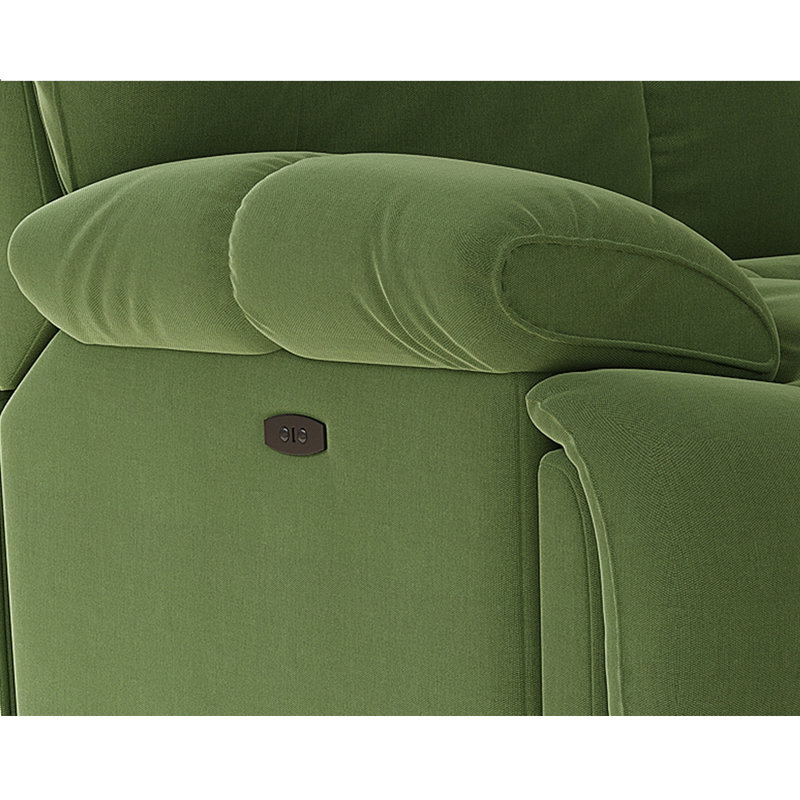 Rymann 3 Seater Electric Reclining Sofa, Green